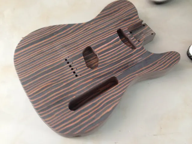 Cheap Free shipping  one piece Zebrawood body TL electric guitar  body have more color can choose