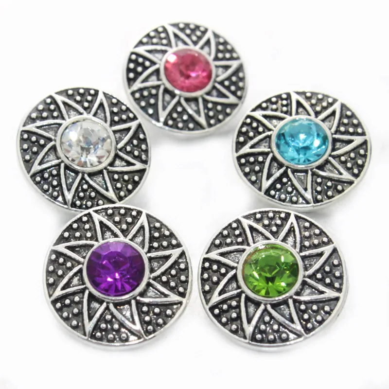 

Wholesale 5 Color High Quality Charm Rhinestone Styles Alloy 18mm Snap Button Bracelet For Woman Snap Button Jewelry 010801