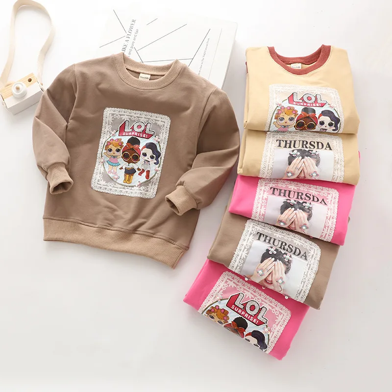 

2019 Boy Cartoon Printed Long Sleeved Girl T Shirt Autumn Wholesale