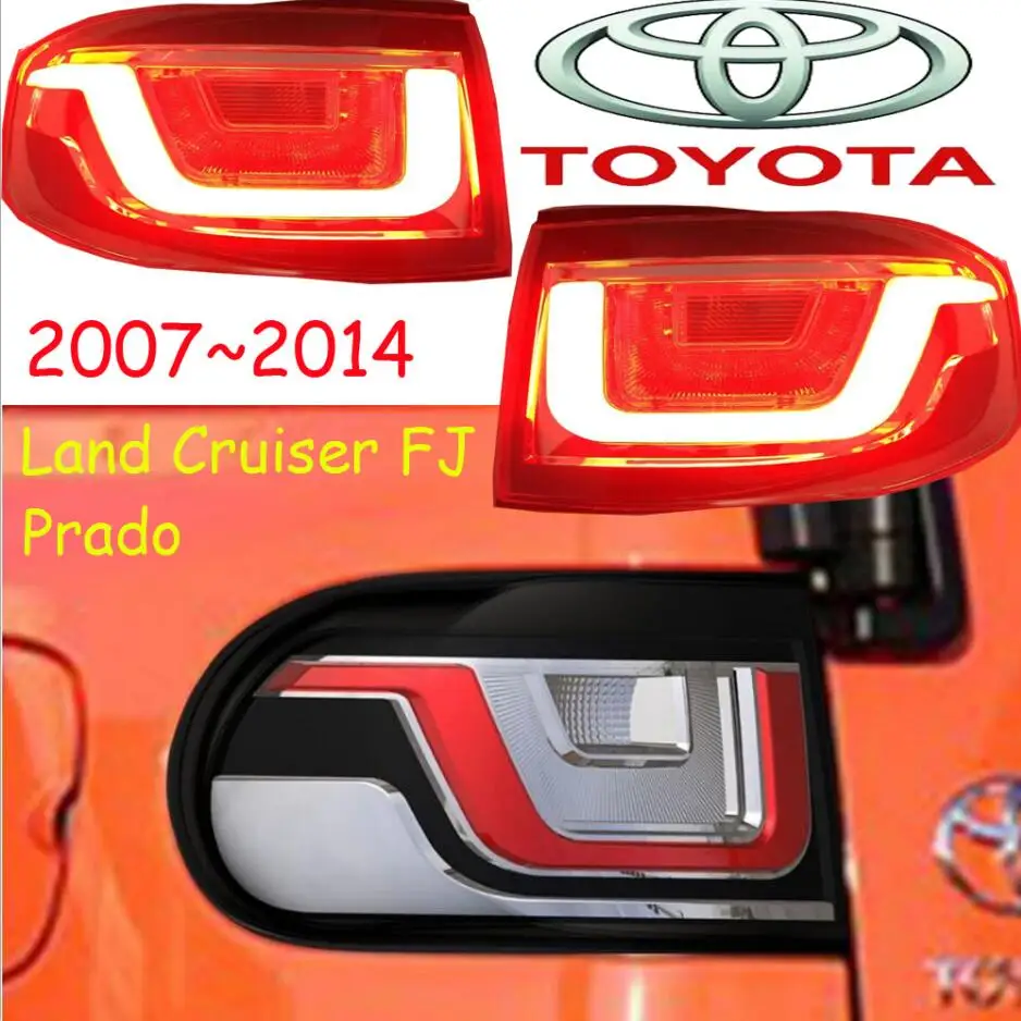 1 пара Prado головной светильник для FJ хвост светильник, 2007 2008 2009 2010 2011 2012 2013 cruiser головной светильник автомобильные аксессуары - Цвет: taillight