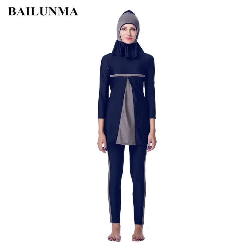 2019 Women Plus Size Muslim Swimwear Hijab Muslimah Islamic Swimsuit ...