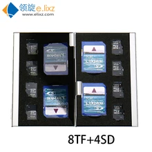 Ps Вита 12 в 1 Алюминиевый ящик для хранения сумка держатель для карт памяти кошелек большой емкости для 8* Microsd карты 4* sd