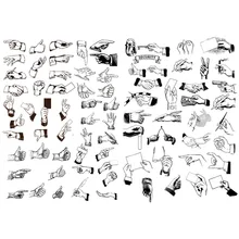 1 шт. черный Эскиз книги жест пальцами в Корейском стиле нарезанные Декоративные наклейки для канцелярских принадлежностей школьные принадлежности для офиса аксессуары