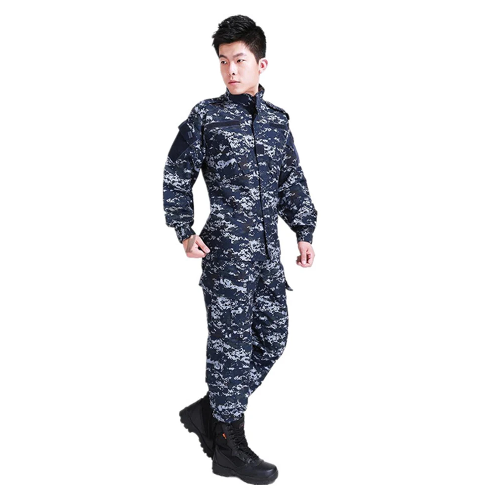 США Военная униформа, камуфляж костюм Камуфляжный костюм Мужская Тренировочная Форма полевая служба цифровая Военная Маскировочная пустыня s-xxl - Цвет: Ocean Digital