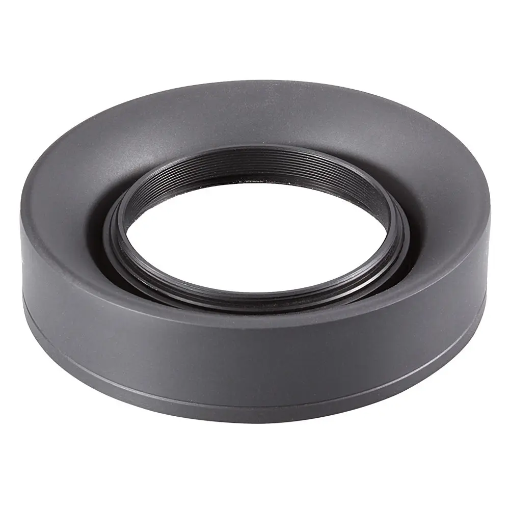 55mm Three Way Rubber Collapsible Camera Lens Hood For Digital Film