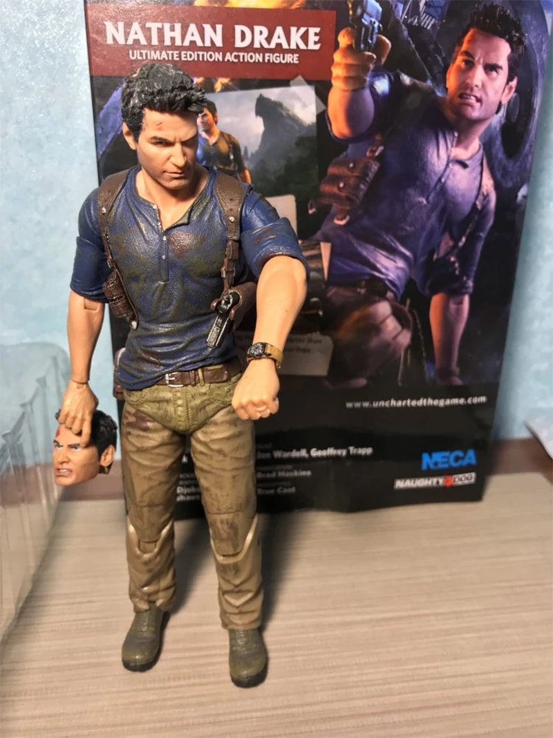 NECA Uncharted 4 A thief's end Nathan Drake Ultimate Edition ПВХ фигурка Коллекционная для детей игрушки