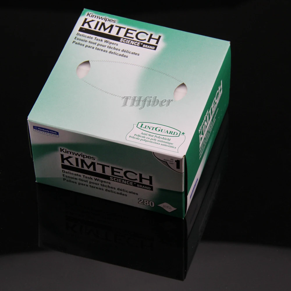 Оптическое волокно очищающая бумага Kimwipes без пыли волоконно оптический
