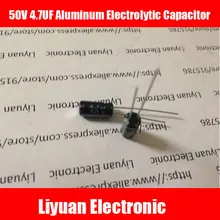 50 шт./лот с алюминиевой крышкой, 50В 4,7 мкФ 4*11 мм с алюминиевой крышкой, 50В 4,7 мкФ 5 мм X 11 мм Алюминий электролитический конденсатор с алюминиевой крышкой, ic с алюминиевой крышкой, 50В/4,7 мкФ