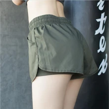 2018 Neuter retro style sexy 2in1 Womens Sport tight short pant girls Running/yoga/fitness/gym workout Shorts wear shorts