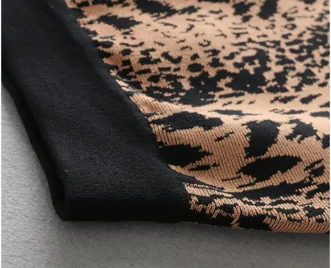 Женская Осенняя трикотажная облегающая юбка с высокой талией, хорошее качество, винтажная леопардовая Женская юбка с кружевным подолом Faldas Jupe Femme Saia