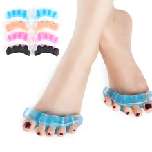 Горячая 1 пара мягкие силиконовые разделители пальцев ног гель для ухода за кожей ног Bunion протектор Выпрямитель корректоры вальгусной деформации коррекции