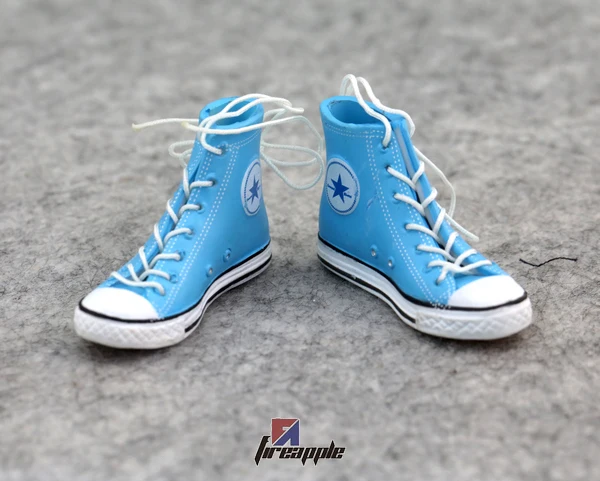 Модные аксессуары для солдат 1/6 женские модели обуви ZYTOYS холщовые ажурные синие