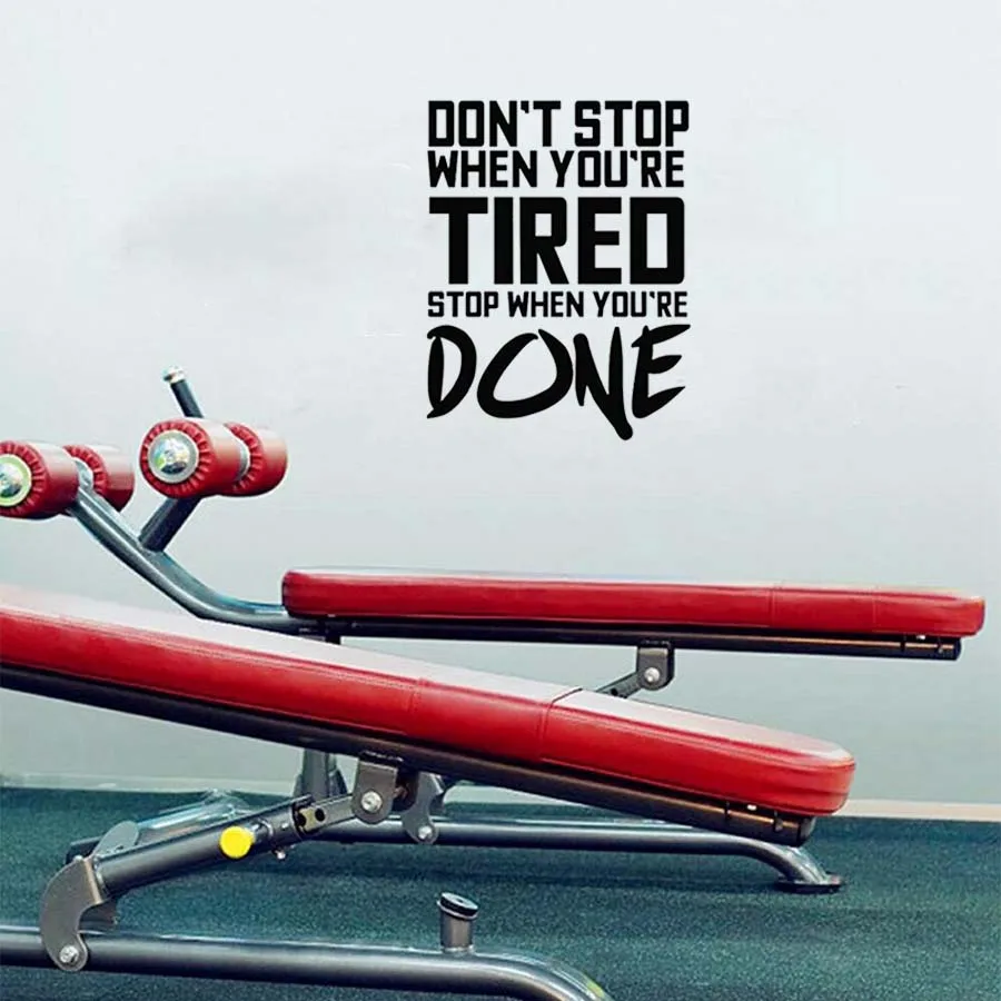 gym room inspirational quote wall sticker  (2)