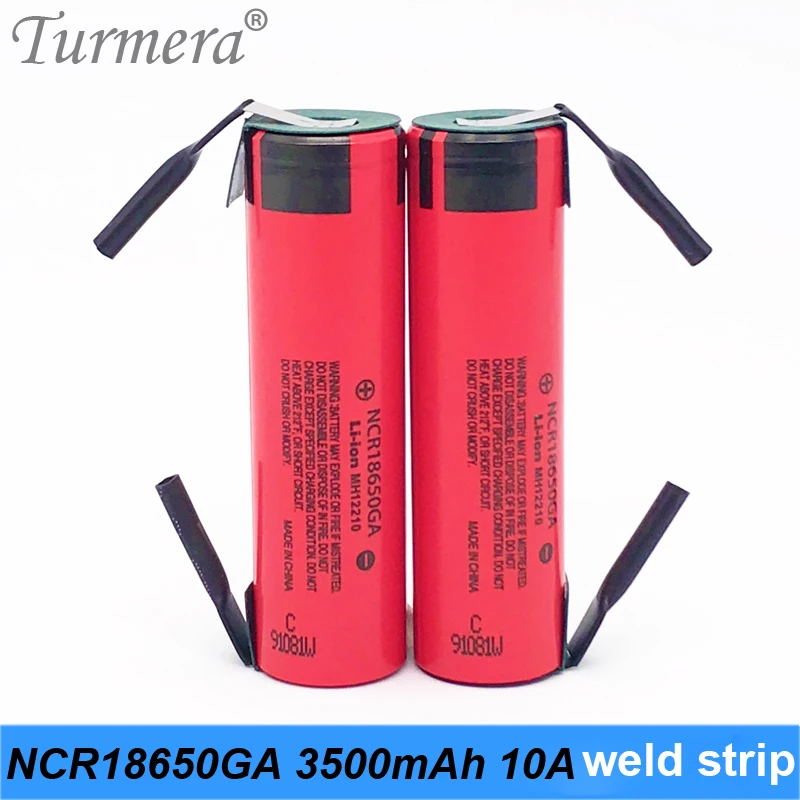 

NEW NCR18650GA 3500mAh 3.6v 10A welding slodering strip18650 Battery for screwdriver tool battery and flashlight,power bank MA6