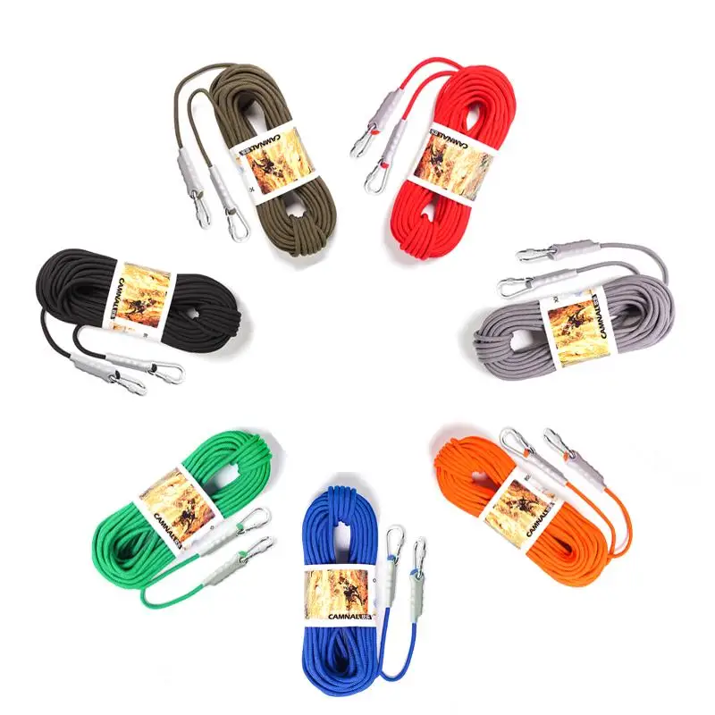 Accessory Climbing rope Cord Sling Hiking 800kg Safety Rescue Static Auxiliary Polypropylene With 2 carabiners