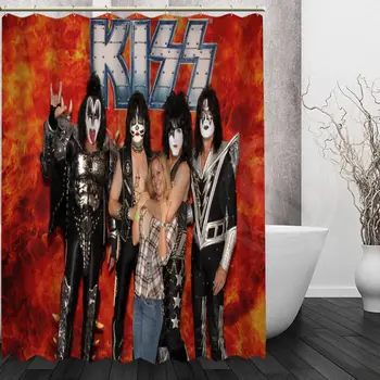 

Fashion design Shower Curtain Waterproof More Size New arrival Custom kiss band Home Bathroom curtain H0307@18