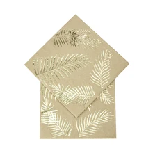 16 шт салфетки квадратные Пальмовые Листья вечерние принадлежности для украшения дома одноразовая посуда