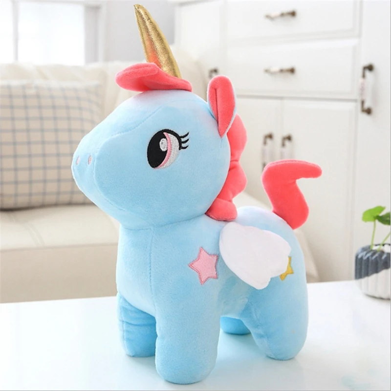 Kawaii Soft Unicorn Plush Toy Baby Kids Appease Sleeping Pillow Doll Animal Stuffed Plush Toy Birthday Gifts for Girls Children