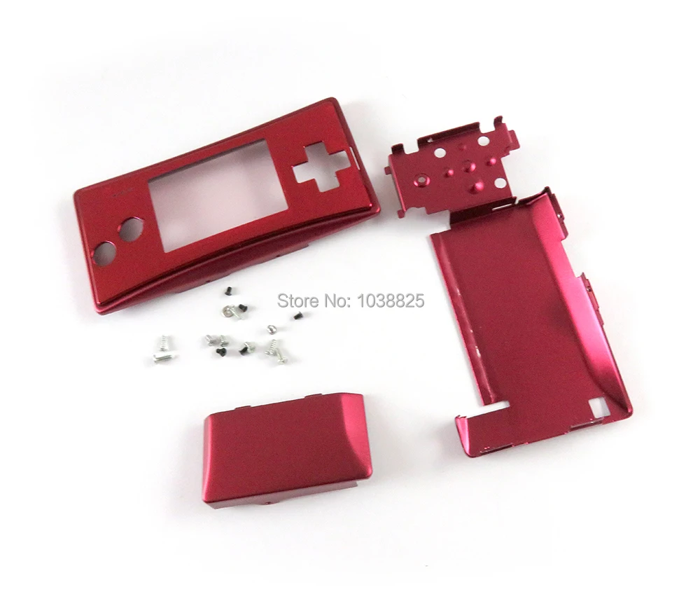 Металлический корпус чехол для Nintendo Game Boy Micro GBM алюминиевый Замена Защитный чехол для игровой консоли GBM - Цвет: red