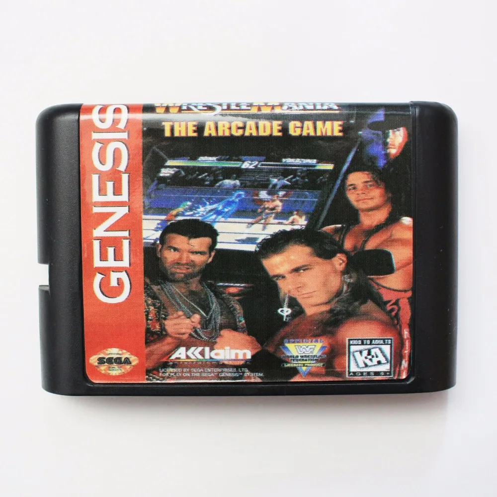 

Wrestle Mania The Arcade Game 16 bit SEGA MD Game Card For Sega Mega Drive For Genesis
