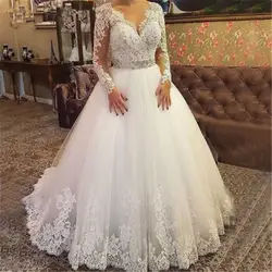 Vestido de noiva Очаровательная с вырезом в форме сердца, Вышитое, кружевное лиф Свадебные и Бальные платья 2019 с низким вырезом на спине платье