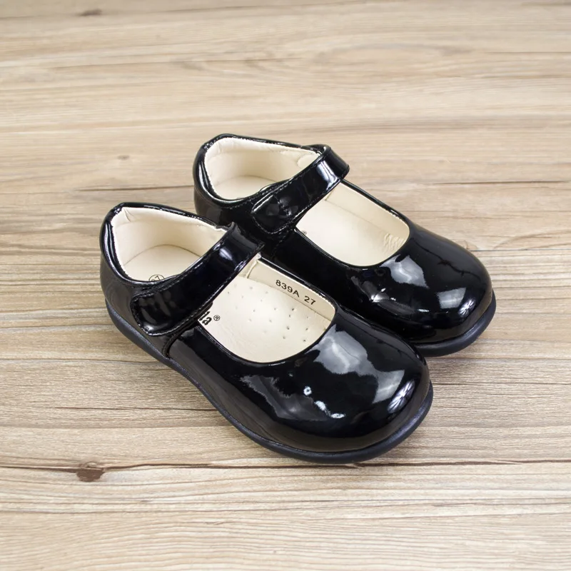 Детская обувь; черная кожаная обувь для девочек; школьная форменная обувь для школьников; детская обувь для выступлений; блестящая кожаная обувь принцессы