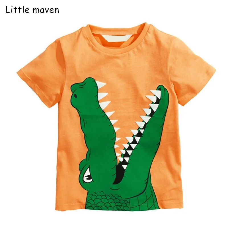 Little maven/детская одежда летняя для маленьких мальчиков футболка с короткими