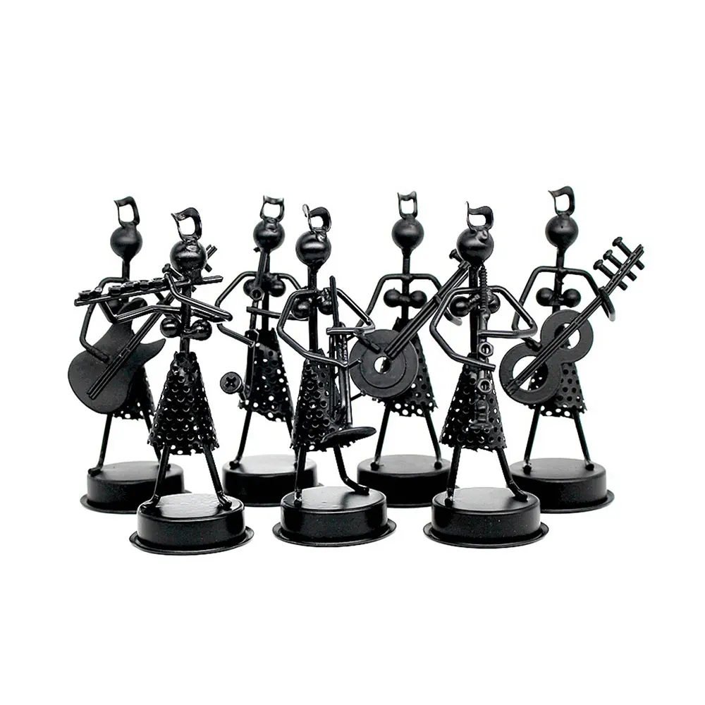 

Musicians Figurines Arts Craft Decorations Mini Iron Music Band Model Miniature