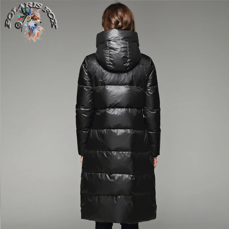 Polaris Fox 2018 Winter Smooth Jackets Women 90% White Duck Knee Parkas Women Hooded Coats Long Thick Warm Casual Snow Coat Coats