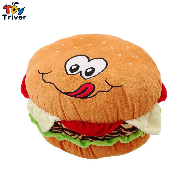 

Plush Simulation Hamburger Pillow Cushion Sleeping Toy Stuffed Doll Kids Home Shop Restaurant Decoration Birthday Gift Triver