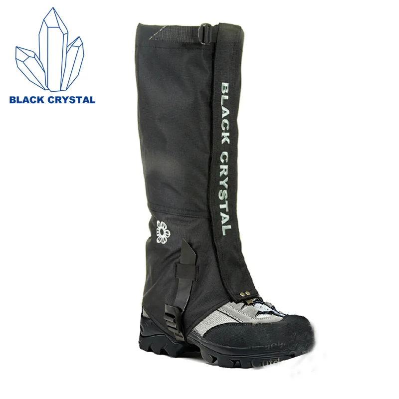 Black Crystal Hiking Gaiters Men Outdoor Research Hunting Breathable