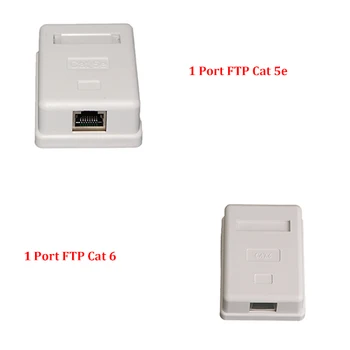 

50 Pieces 1 Port FTP Cat 5e/Cat 6 Network Surface mounted Box,data Box,information box Fluke Passed Cables,Plug,Keystone Jack