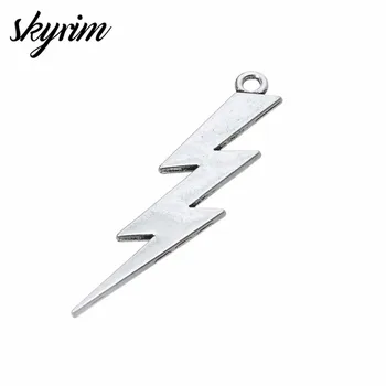 Skyrim Jewelry Making Supplies HP Lightning Bolt Charms Antique Silver Plated Fit Bracelets Necklace DIY Jewelry Making 10pcs
Skyrim Jewelry Making Supplies HP Lightning Bolt Charms Antique Silver Plated Fit Bracelets Necklace DIY Jewelry Making 10pcs