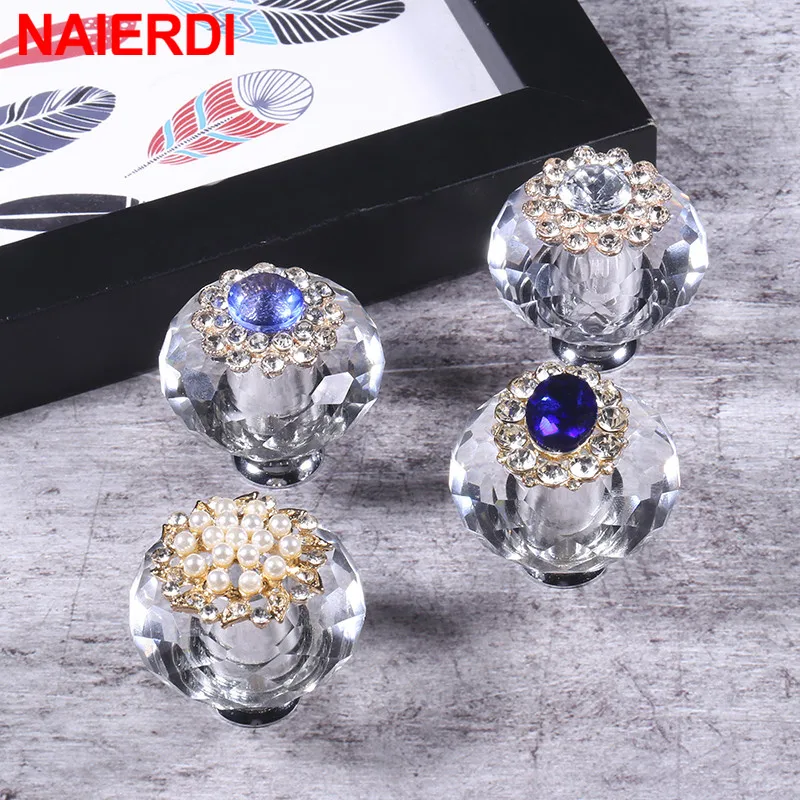 Naierdi Crystal Cabinet Knobs And Handles Luxury Cabinet Pulls