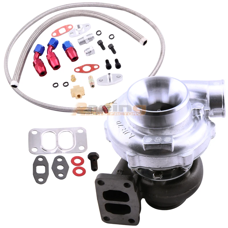 Dreno de Óleo 82 a – Kit de Linha de Alimentação a – r com .82 Turbocompressor Turbo Universal r Retorno Turbina. 70 V-band Flange 550hp T70 T3.