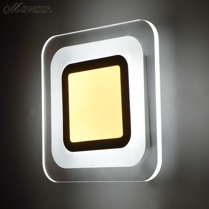 

New clear glass Modern led indoor wall lighting For Bedroom 8W Wall Sconce AC220V LED Wall Light Indoor Lighting