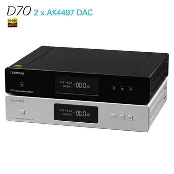 

NEW TOPPING D70 AK4497 *2 AK4118 USB DAC XMOS AUDIO DSD512 32bit 768khz Desktop Decoder Support for IIS input