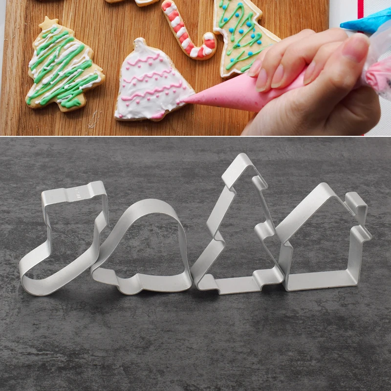 DIY Cookie Cutter 4Pcs Cookie Cutter Set Chocolate Jelly Baking Metal