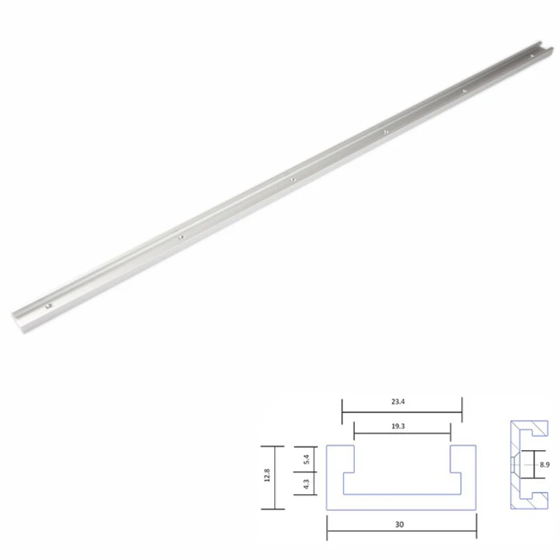 300/400/500/600/800/1000 мм Стандартный алюминиевые Т-образная дорожка, дорожка/Слот для фрезерный станок деревообрабатывающий инструмент «сделай сам» - Цвет: 1m