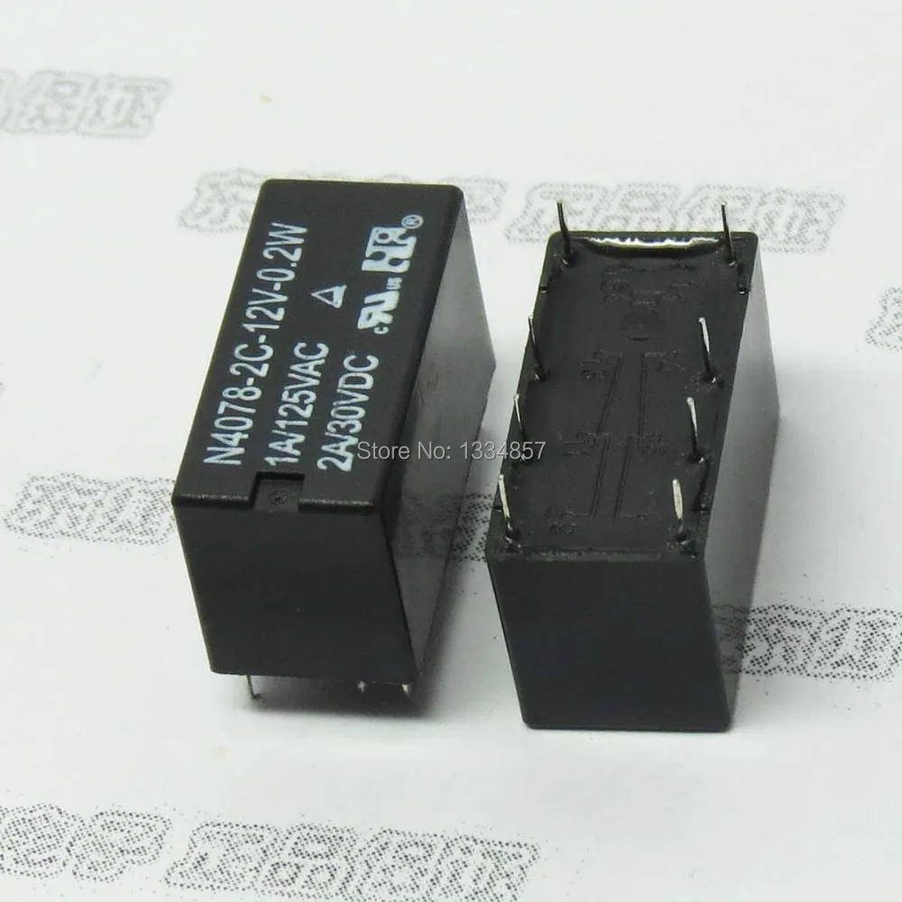 Реле сигнала N4078-2C-12V-0.2W 1A/125VAC/2A 30VDC 8PINS 12VDC оригинальное новое | Обустройство дома