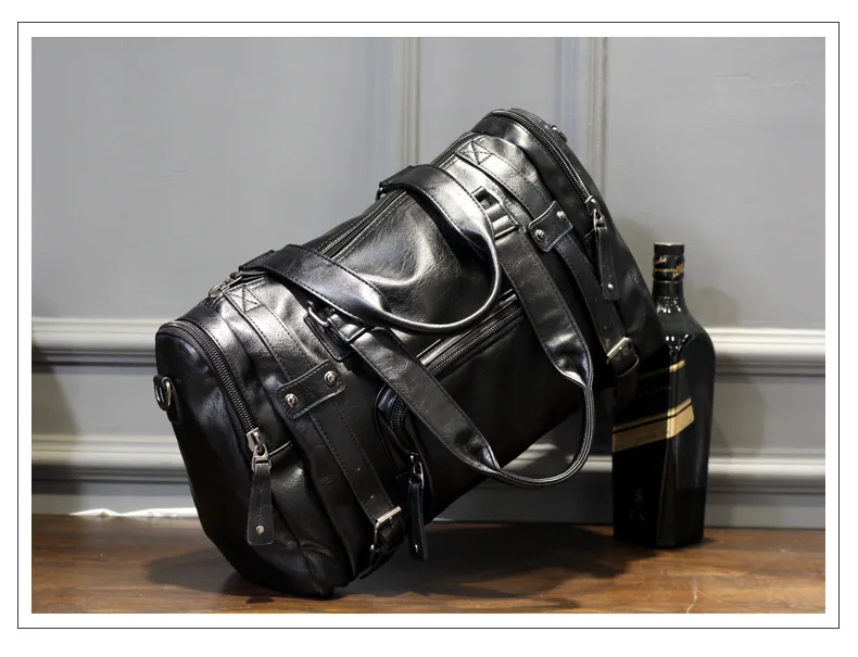 2018 Новые популярные кожаные дорожные сумки для мужчин большой емкости переносные мужские сумки на плечо мужские сумки винтажные дорожные