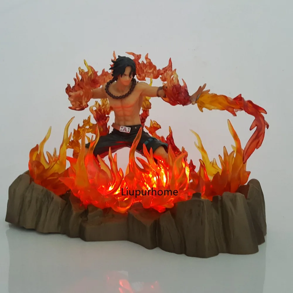 Conduziu a Lâmpada de Mesa Luz da Noite Peça Anime Portgas d Natal Iluminação Led Llavero Uma Ace 7 mesa luz da noite uma peça anime