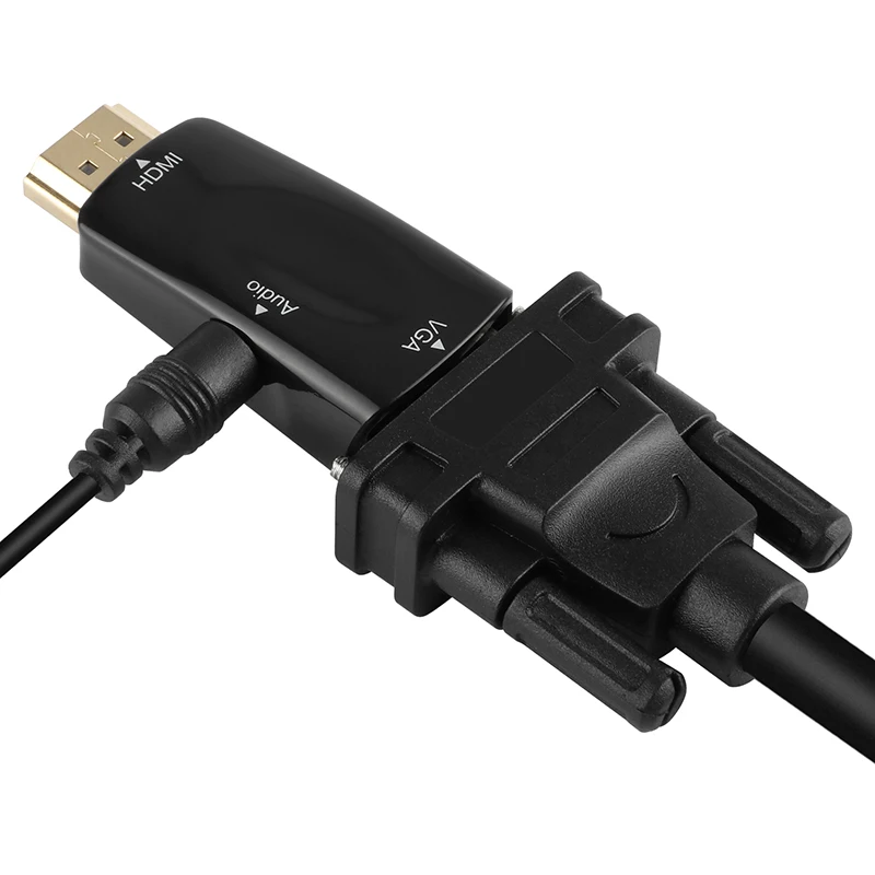 AMKLE HDMI в VGA Кабель-адаптер конвертер с аудио 3,5 мм Jack кабель HD 1080P для Xbox X360 PS3 PS4 ПК ноутбук ТВ коробка проектор