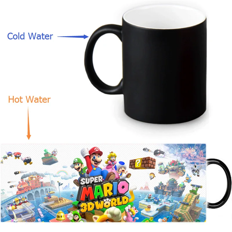 Custom 12 OZ Morphing Mugs Super Mario Coffee Tea Milk Mug,Heat ...
