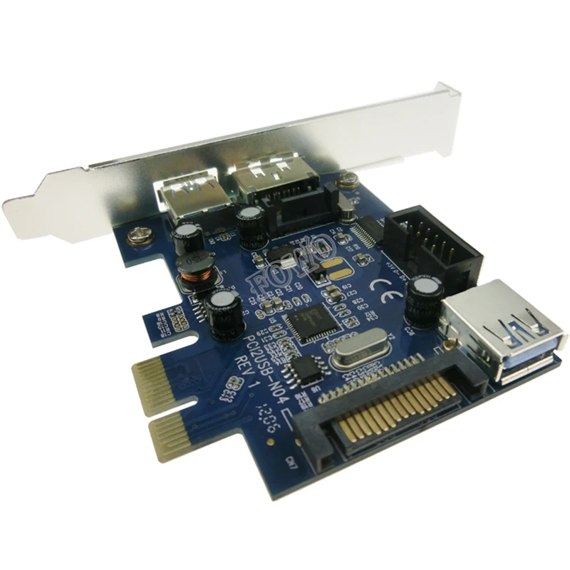 PCI express устройство работающее от прикуривателя с 2 портами USB3.0+ Мощность конвертер esata карты с 9pin USB+ 15pin SATA Мощность разъем