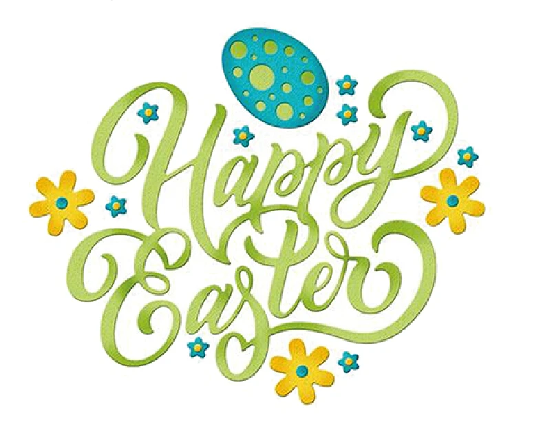 101*95mm "Happy Easter" Letter Metal Cutting Dies Decorative DIY
