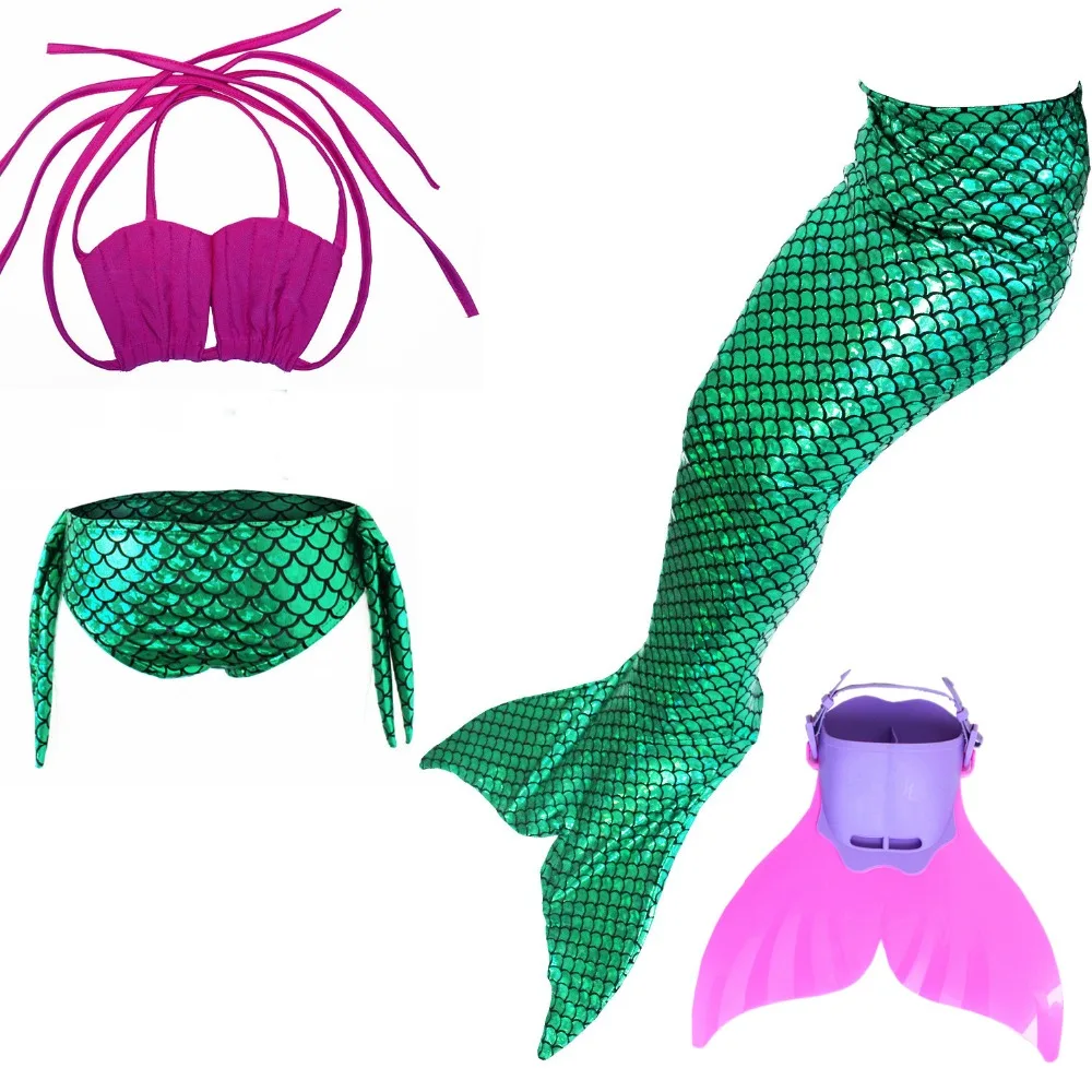 

Summer Mermaid Sea-maid Tails Swimming Dress Bikini Swimwear Beachwear Costumes Ariel Princess Dream Cosplay Costume Girl Kids