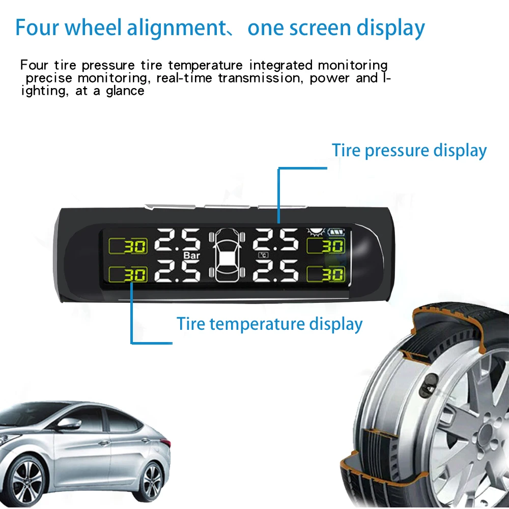 Универсальная автомобильная система оповещения системы безопасности TPMS на