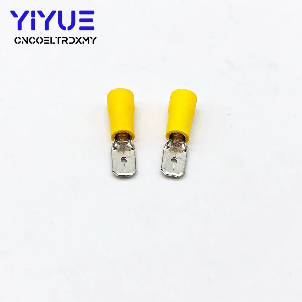 6.3mm 14-12AWG Female Male Electrical Wiring Connector Insulated Crimp Terminal (4)