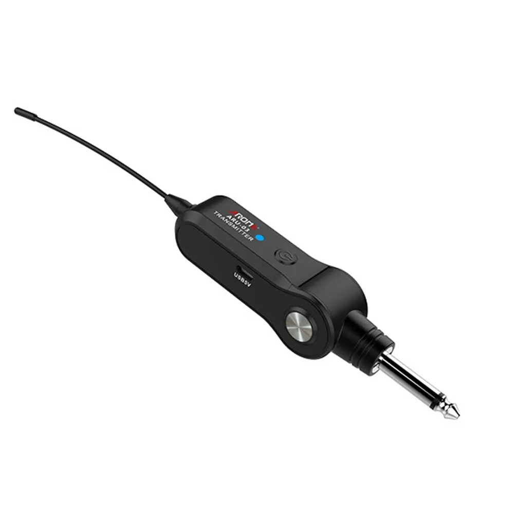 

AROMA ARU-03 UHF Wireless Audio Transmission System Transmitter Receiver Built-in Rechargeable Lithium Battery for Guitar